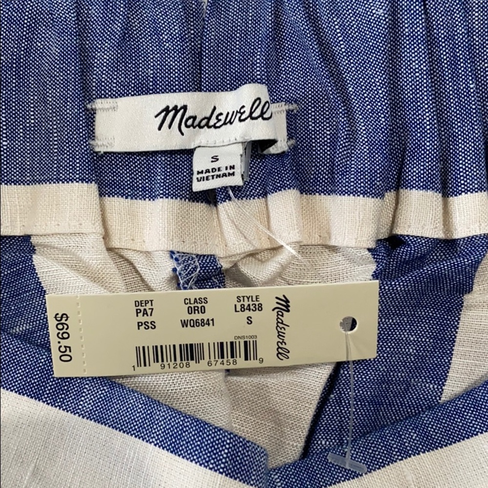 Madewell Huston Pull-On Crop Pants in Stripe - Picture 6 of 9